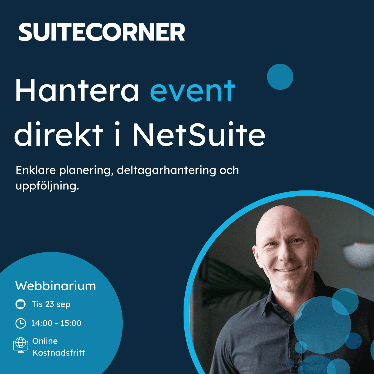 Hantera event direkt i NetSuite.