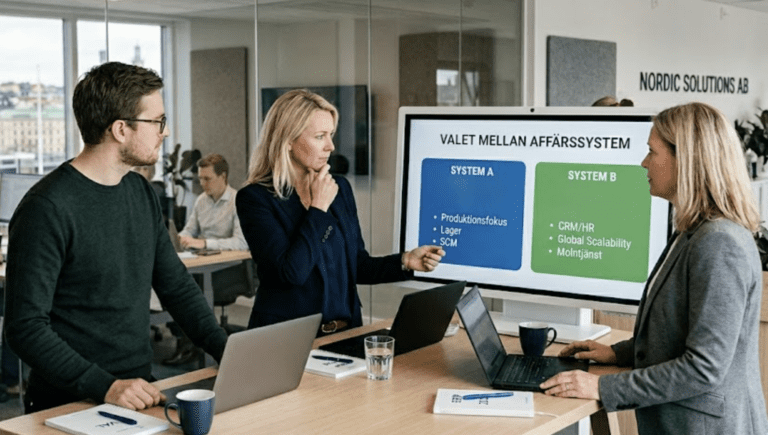 Företag analyserar och jämför NetSuite och Microsoft Dynamics 365 affärssystem på en skärm